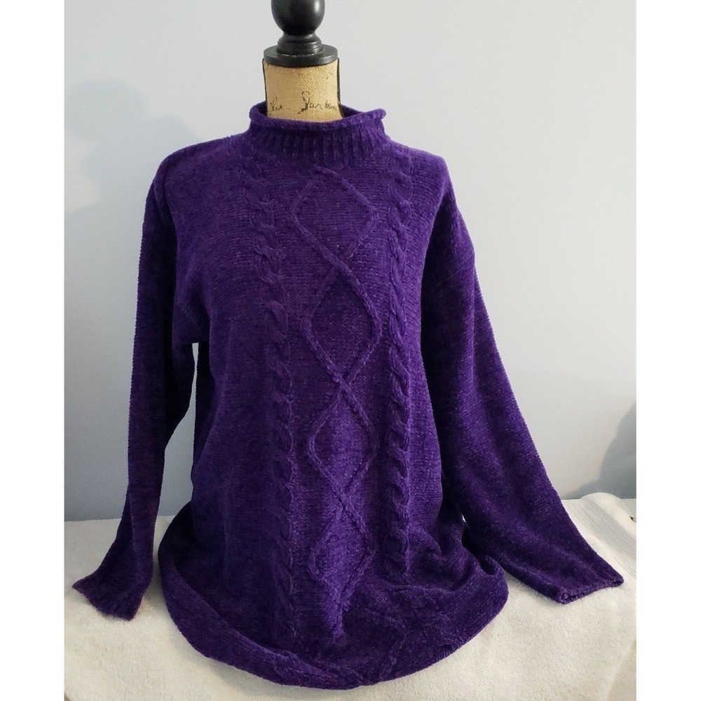 Karen Scott Womans Chenille Pullover Sweater Size Medium